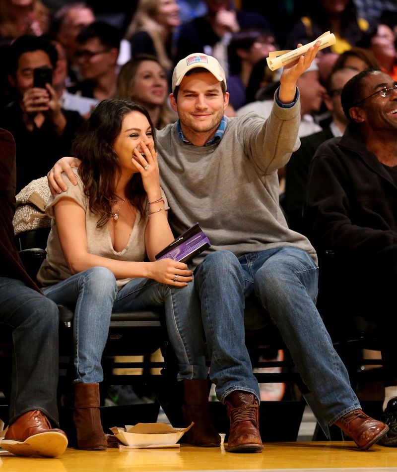 Mila Kunis and Ashton Kutcher cute together