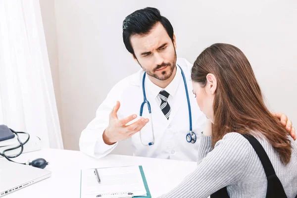 Mother consulting physician for mental health