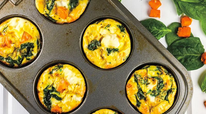 Spinach egg Mcmuffin healthy breakfast recipe