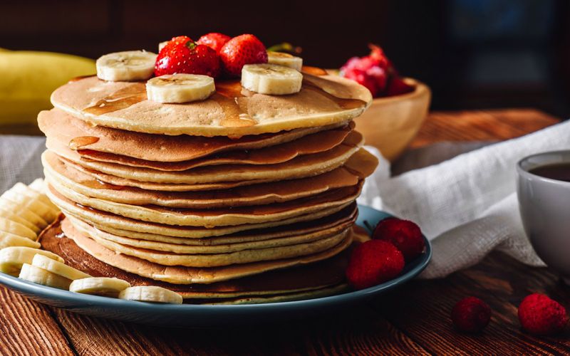 Vegan banana pancakes healthy breakfast recipe