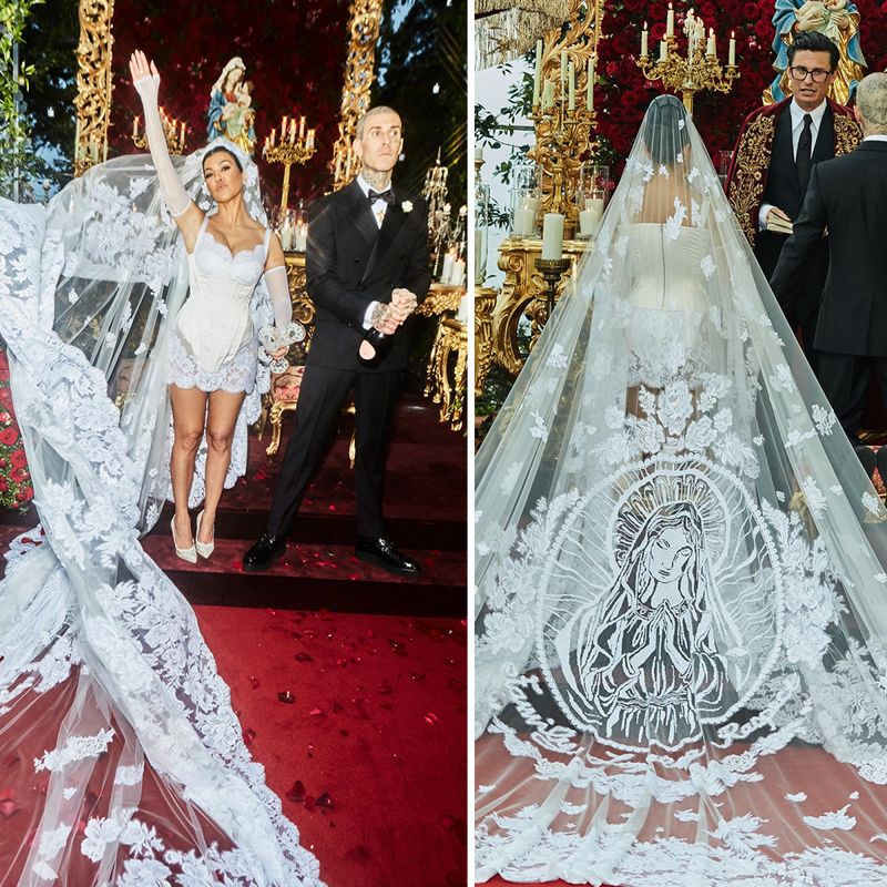 Kourtney Kardashian wedding veil 