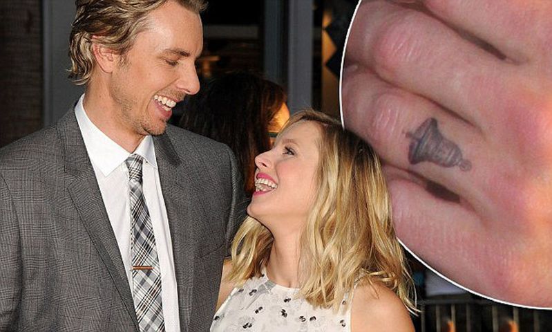 How many tattoos Kristen bell and her husband have?