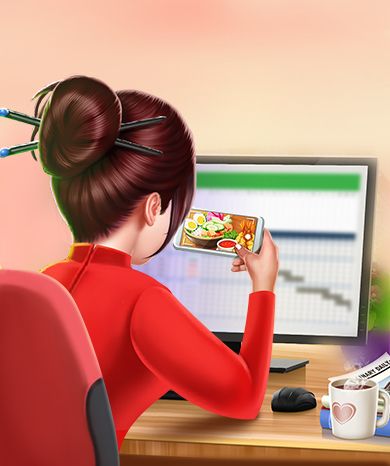 Play mobile games at office