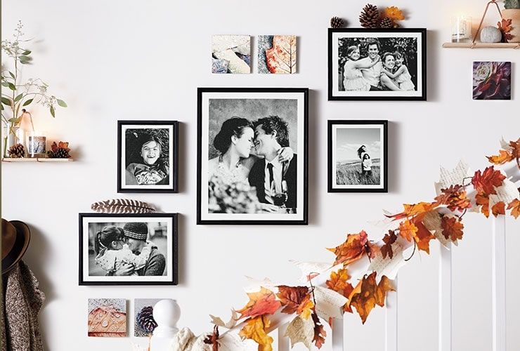 family pictures on the wall