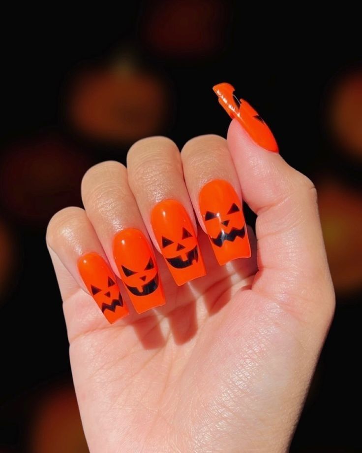 Neon Pumpkin nail colour