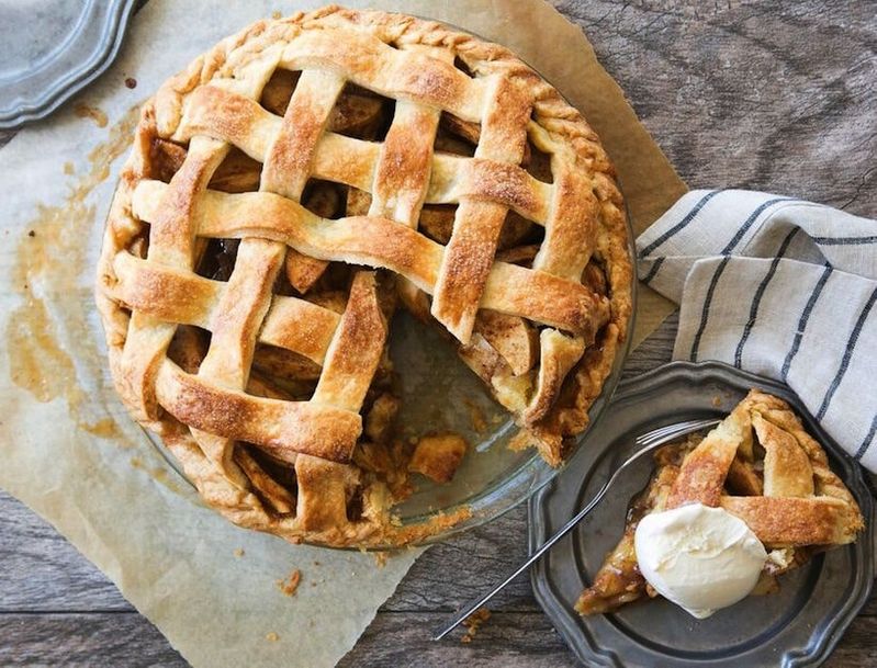 Braided Lattice Apple Pie