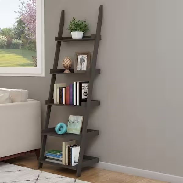 A decorative ladder as bookshelf