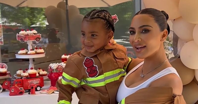 Kim Kardashian firefighter birthday party for Psalm