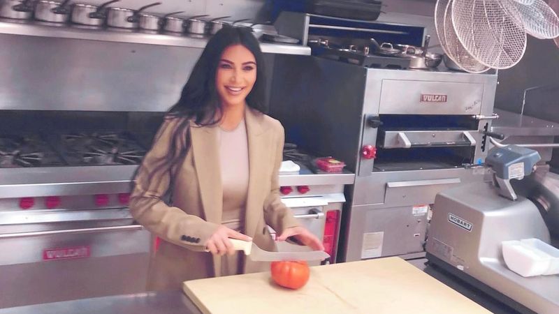 Kim Kardashian cooking