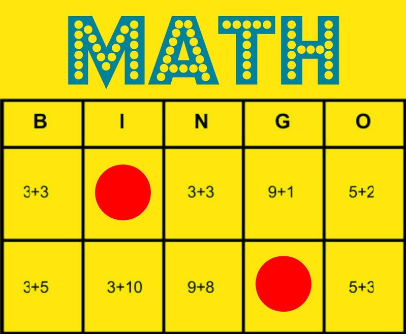  Math Facts Bingo