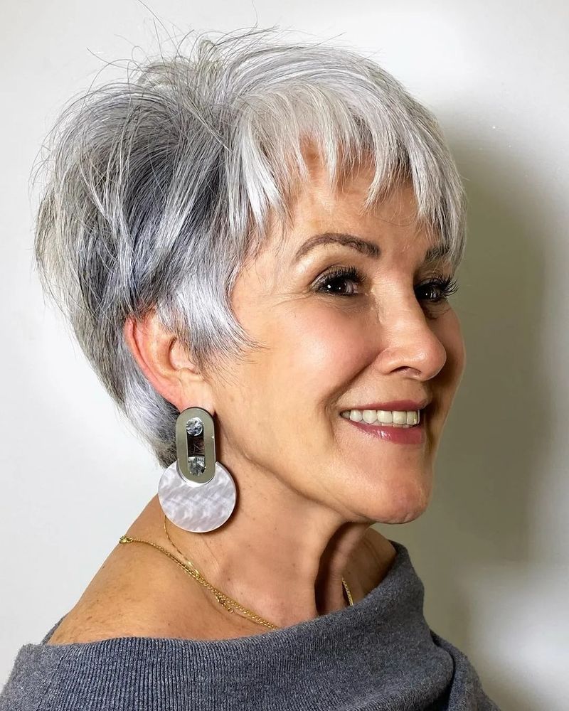 Silver Pixie for Fine Hair 