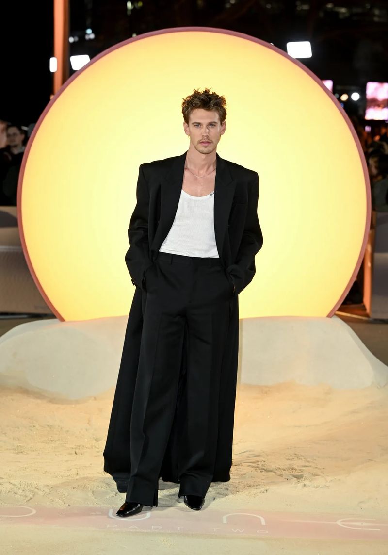 Austin Butler in Gucci at the Dune 2 premiere 