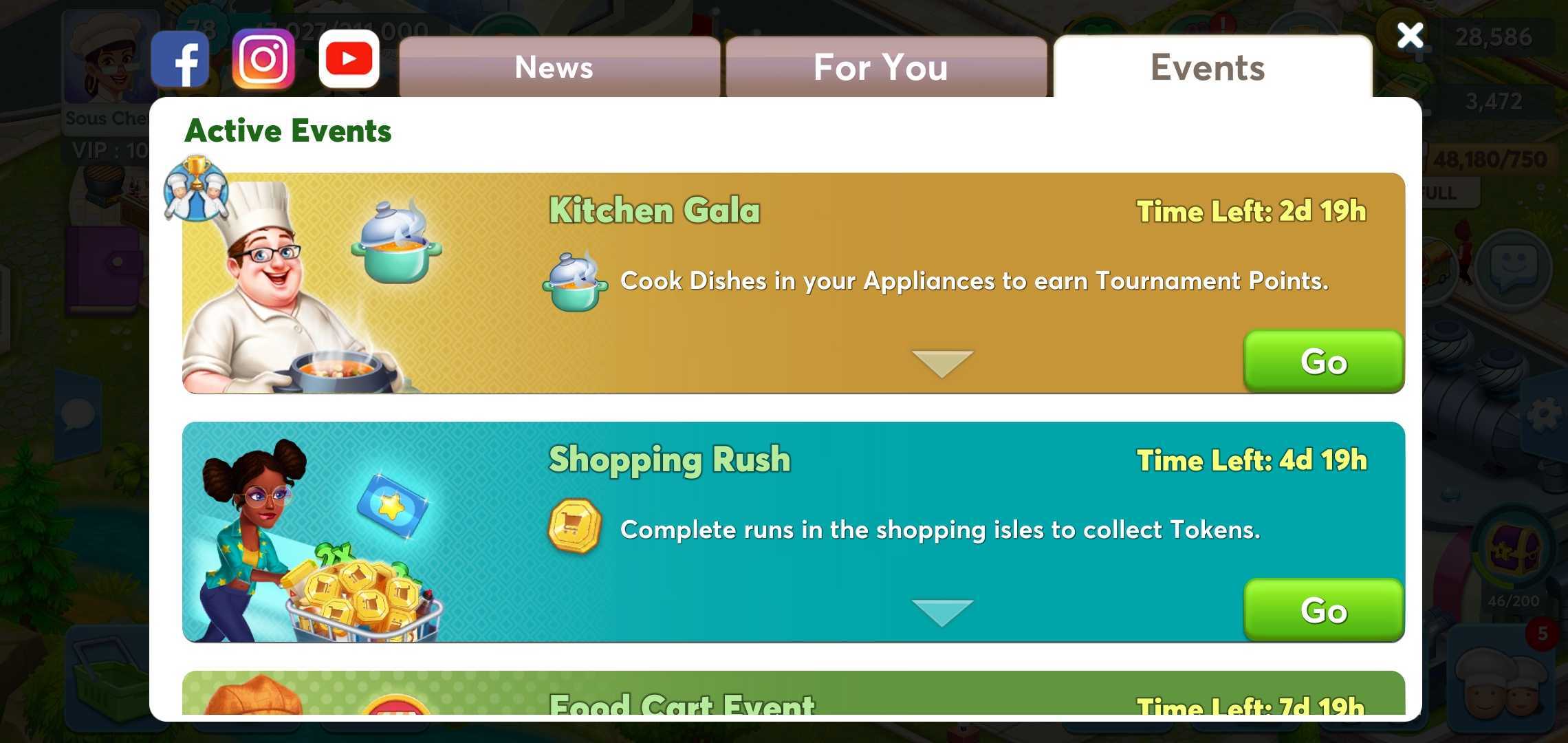 Star Chef 2 - Event calendar